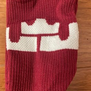Brand New*** Nike levron socks in maroon/white